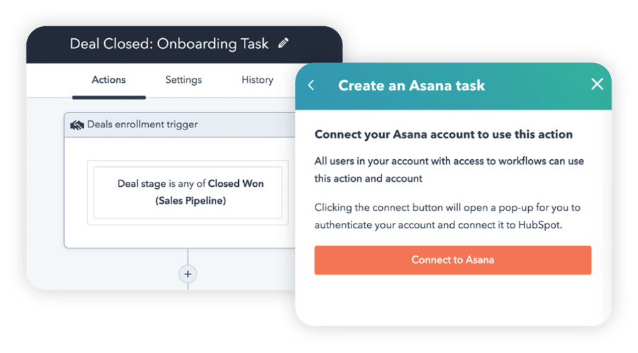 ASANA hubspot integration