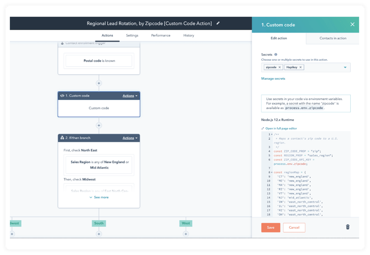 Custom Coded Actions