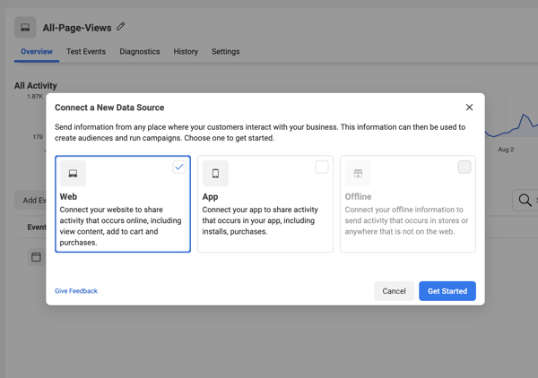 Creating a Facebook Pixel