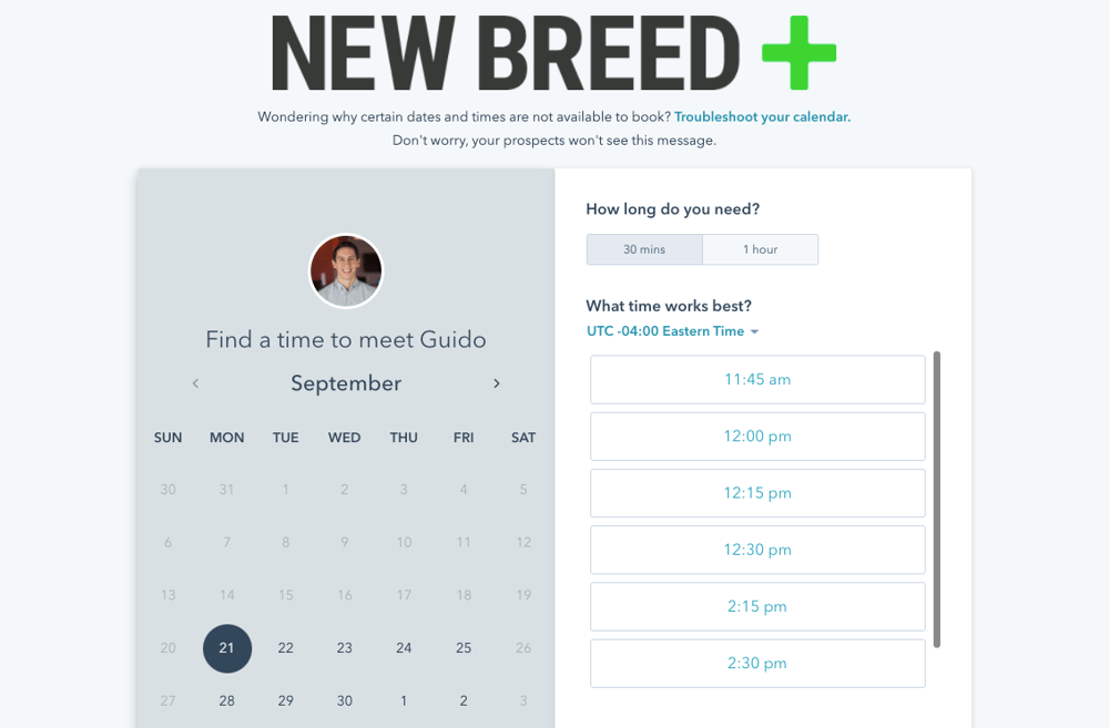 HubSpot meeting booking tool HubSpot meeting booking tool