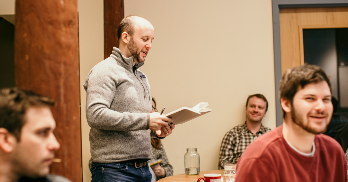 Inbound marketing presentation at a meeting