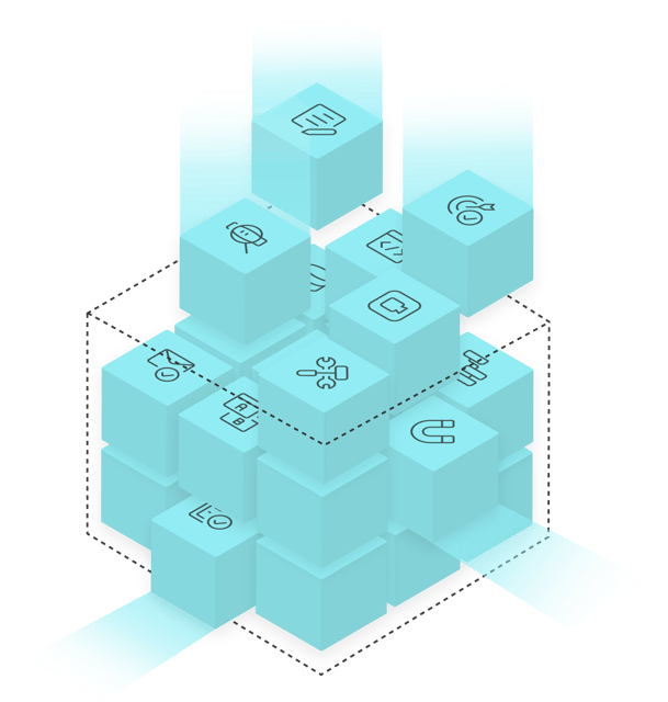 Grid of marketing solutions