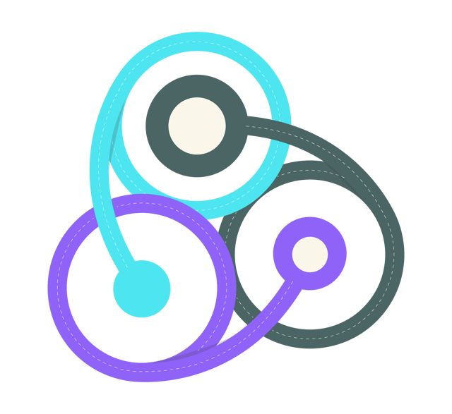 Graphic of data being merged and enriched