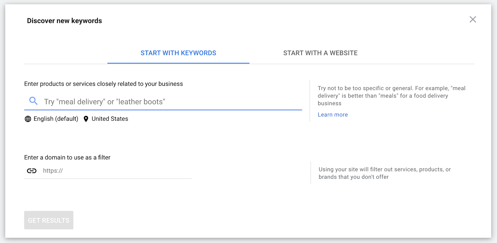 Paid Budget Keyword Planner