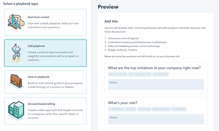 HubSpot Sales Playbooks