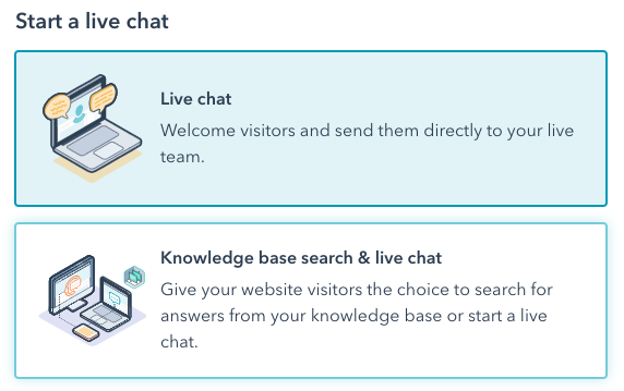 Start a live chat