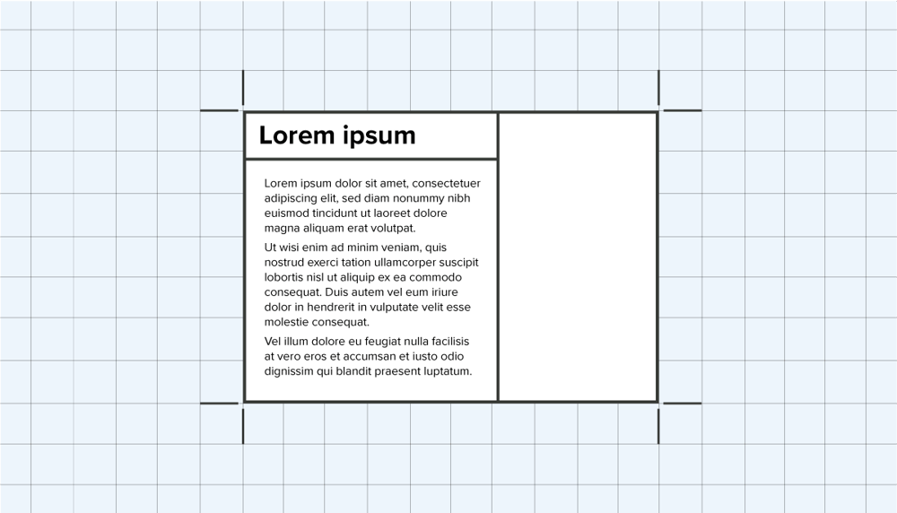 Lorem ipsum content placeholder in a wireframe