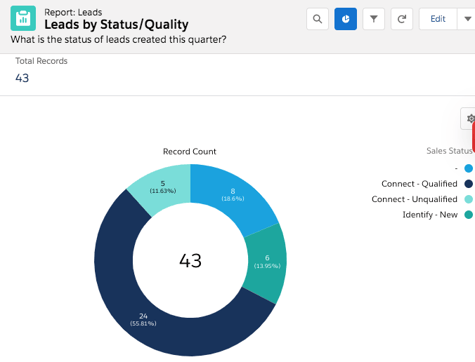 Salesforce report on lead status and qualification