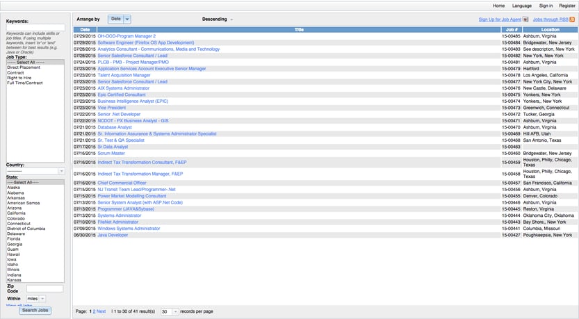 jobdiva-listing-page