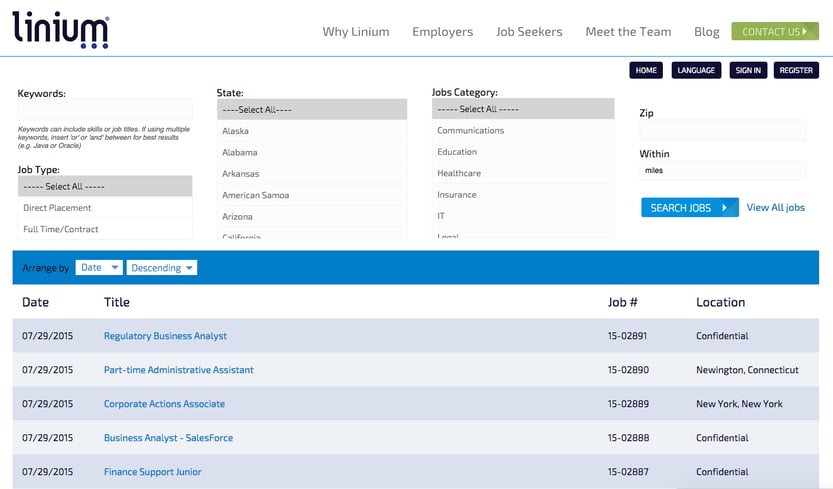 linium-recruiting-execution-screengrab