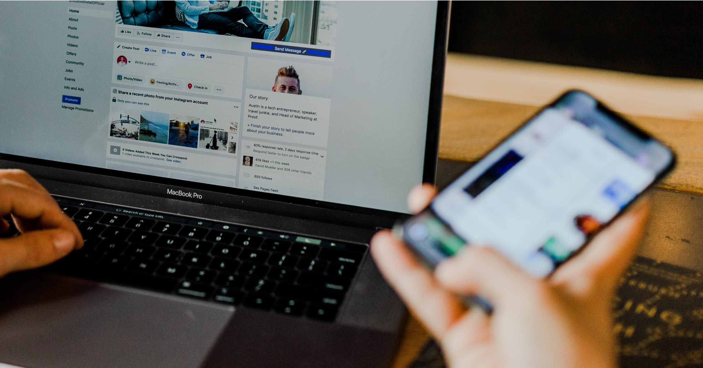 User reviews a brand's social media presence.