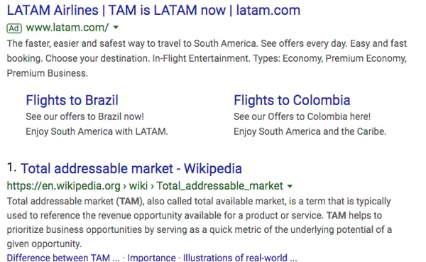 TAM_search_results_with_latam_airlines_ad_and_total_addressable_market_wikipedia