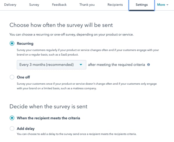 choose_survey_frequency_menu_on_hubspot