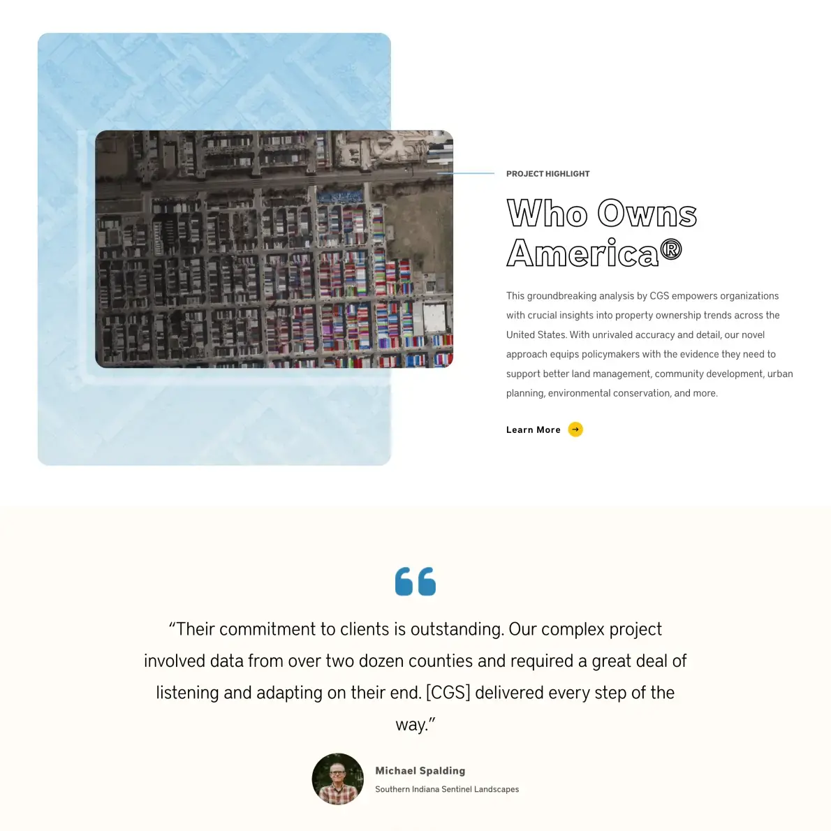 New Breed Website Examples | Center for Geospatial Solutions Example Image 3