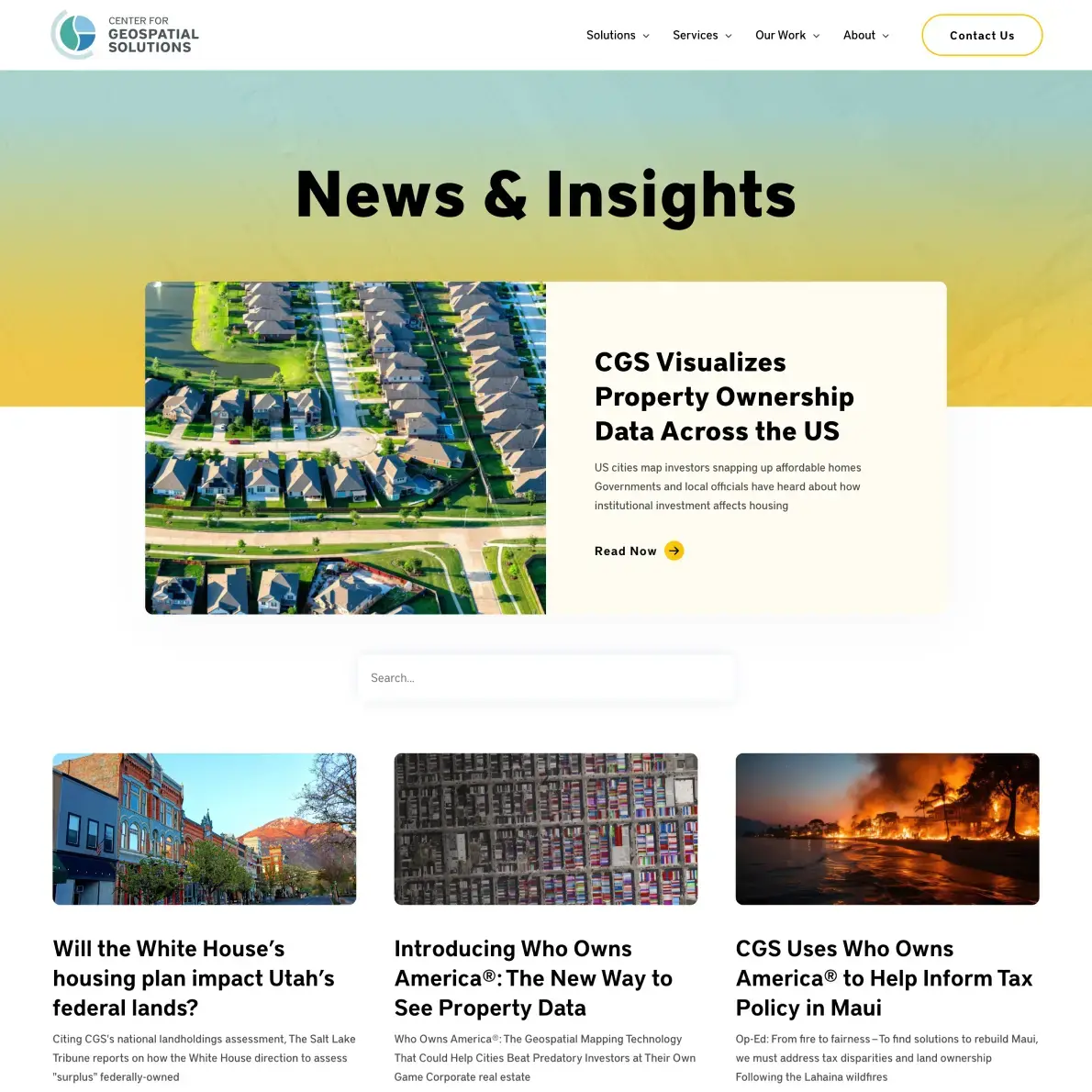 New Breed Website Examples | Center for Geospatial Solutions Example Image 4