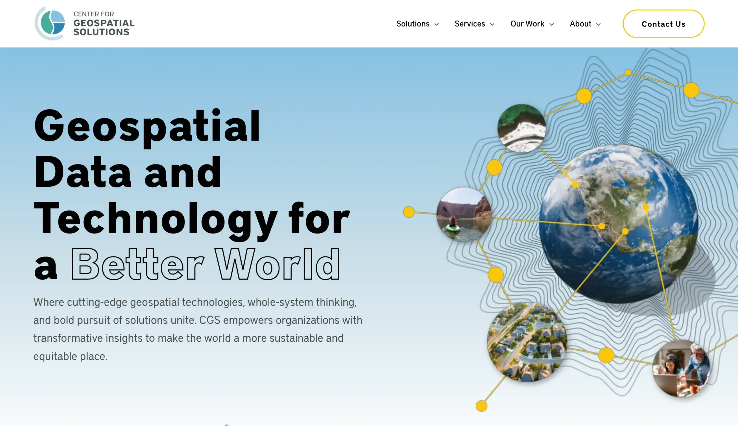 New Breed Website Examples | Center for Geospatial Solutions Hero Image