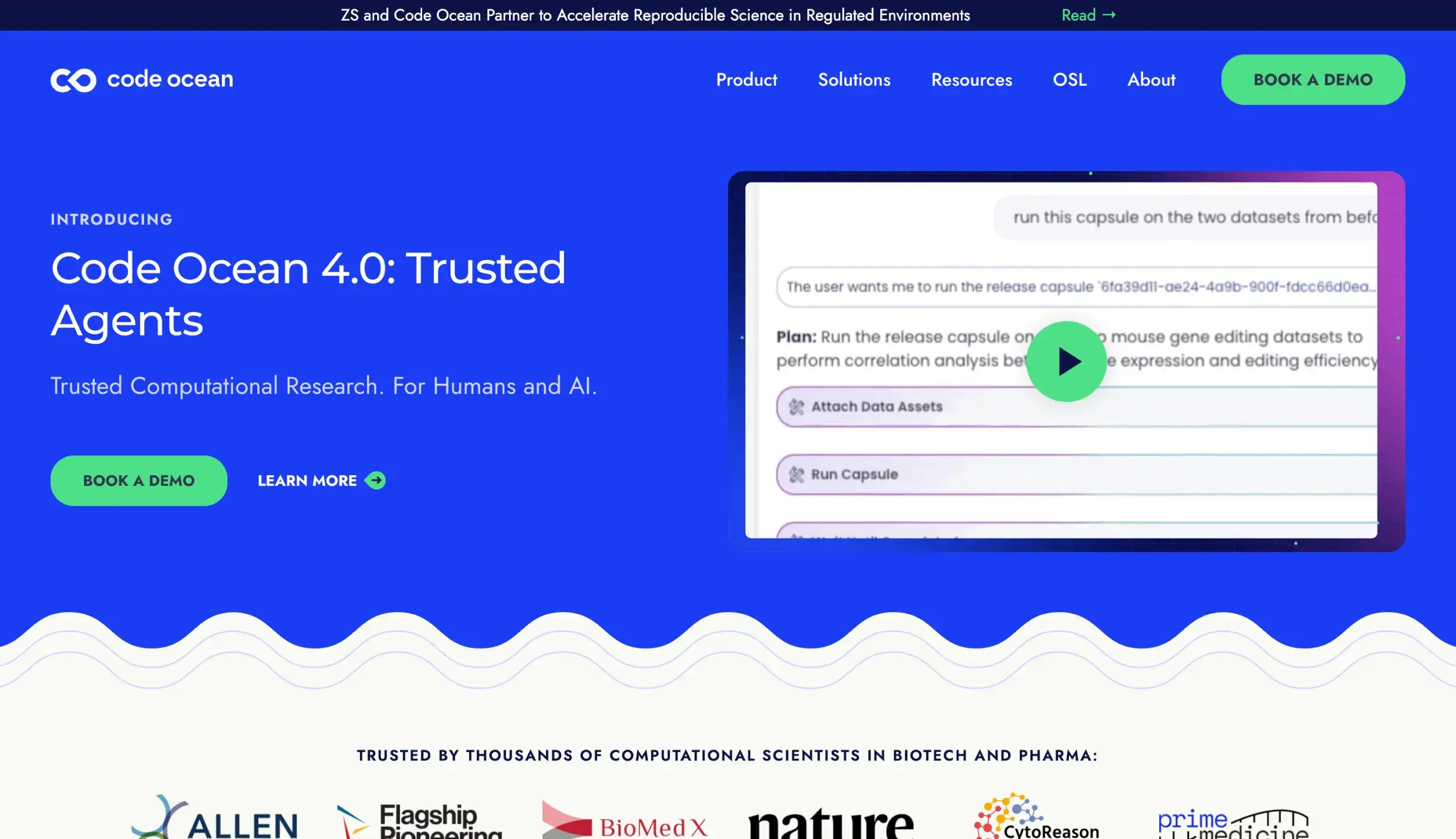 New Breed Website Examples | Code Ocean Hero Image