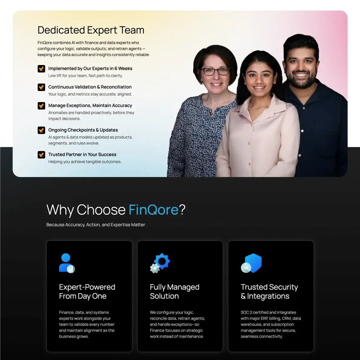New Breed Website Examples | FinQore Example Image 4