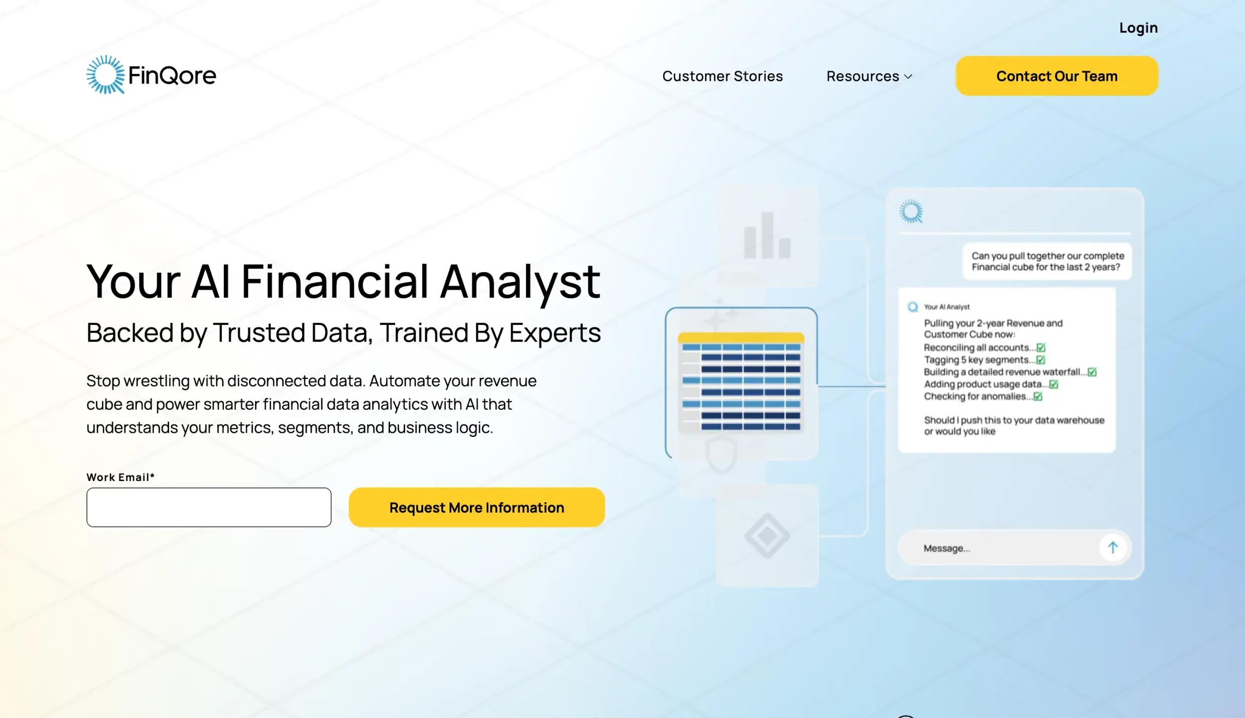 New Breed Website Examples | FinQore Hero Image