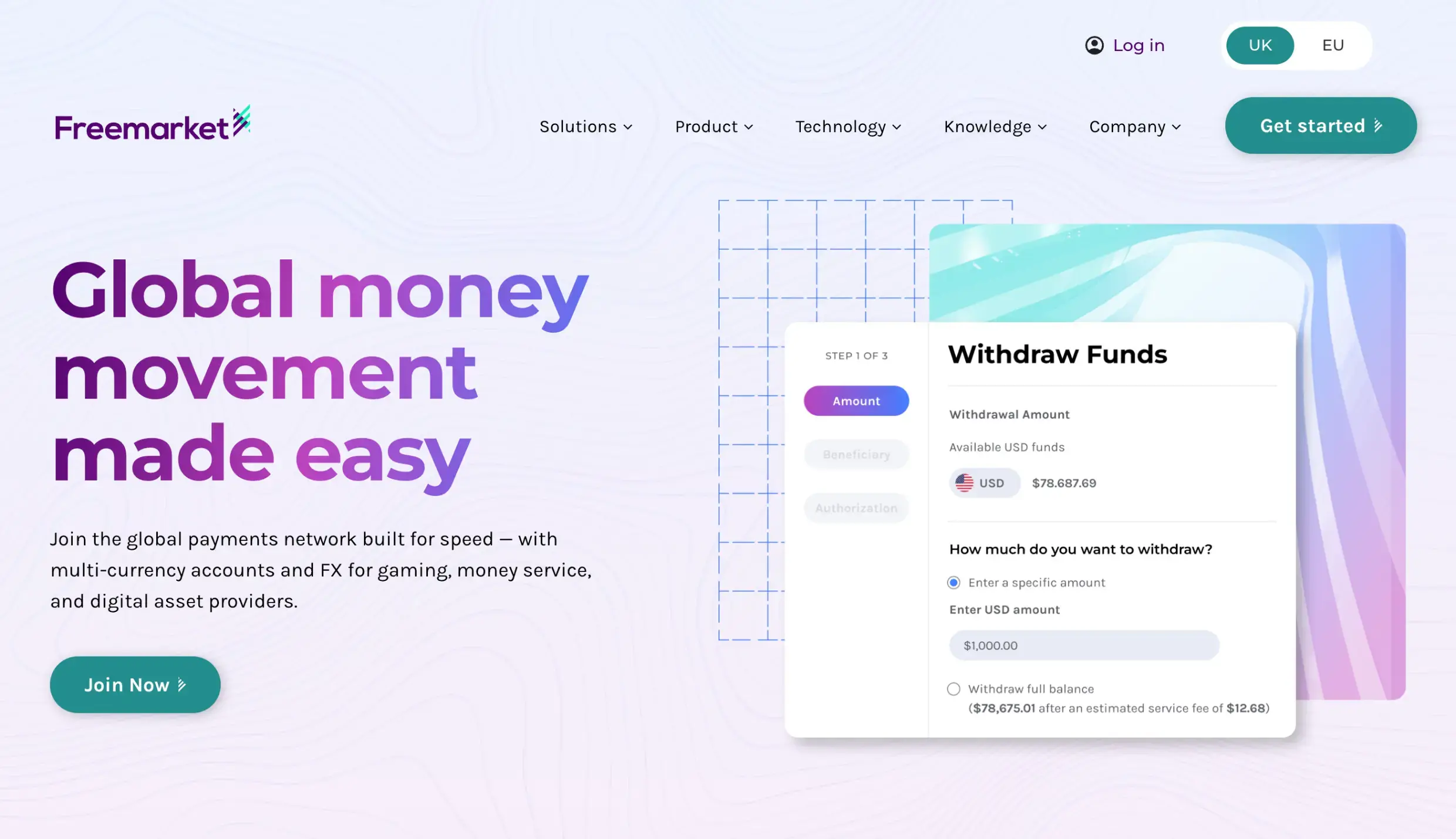 New Breed Website Examples | Freemarket Hero Image