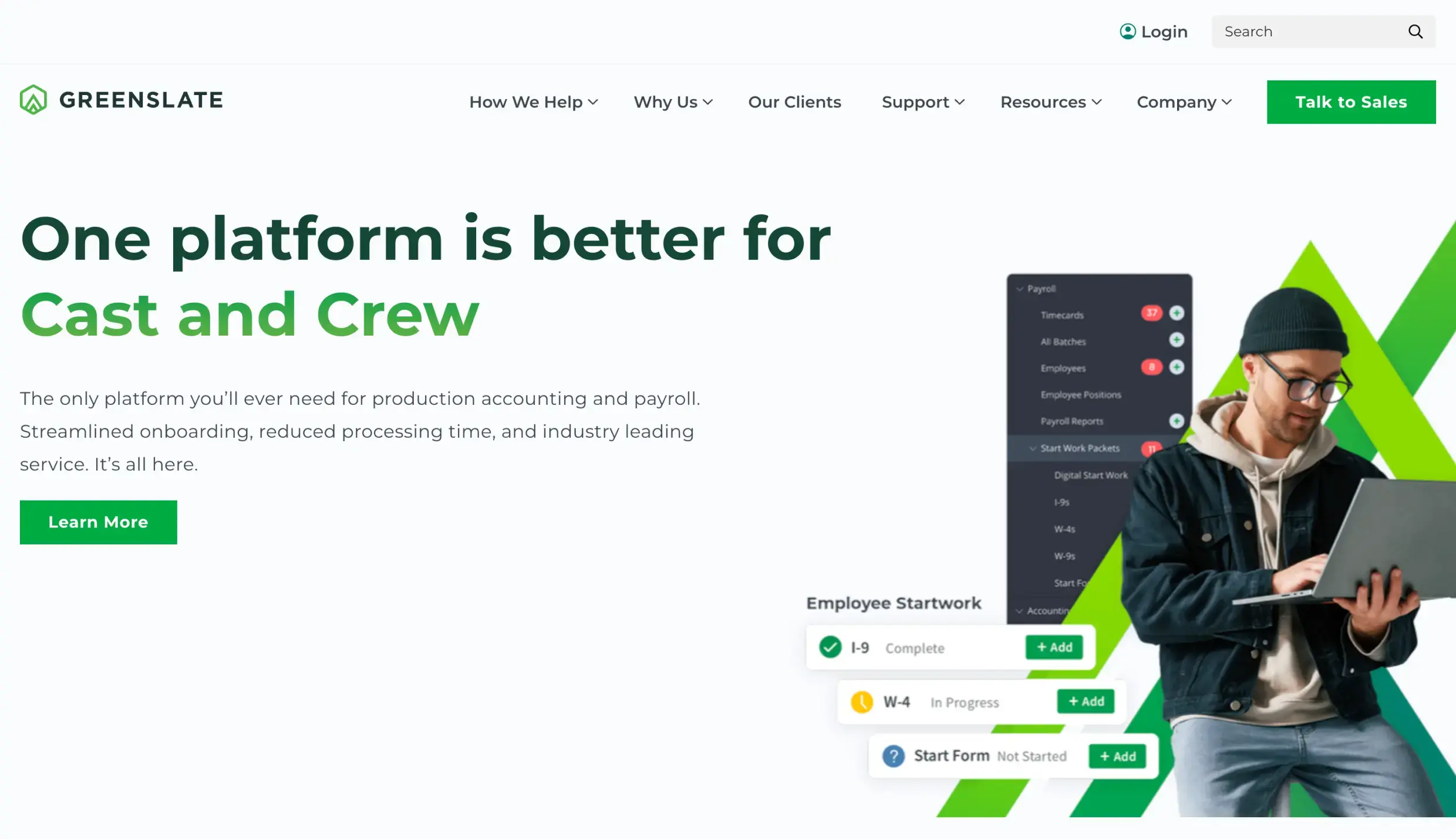 New Breed Website Examples | GreenSlate Hero Image