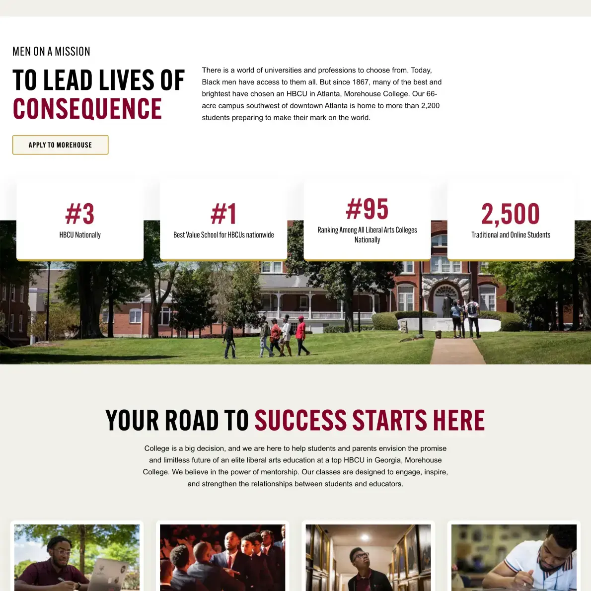New Breed Website Examples | Morehouse College Example Image 4