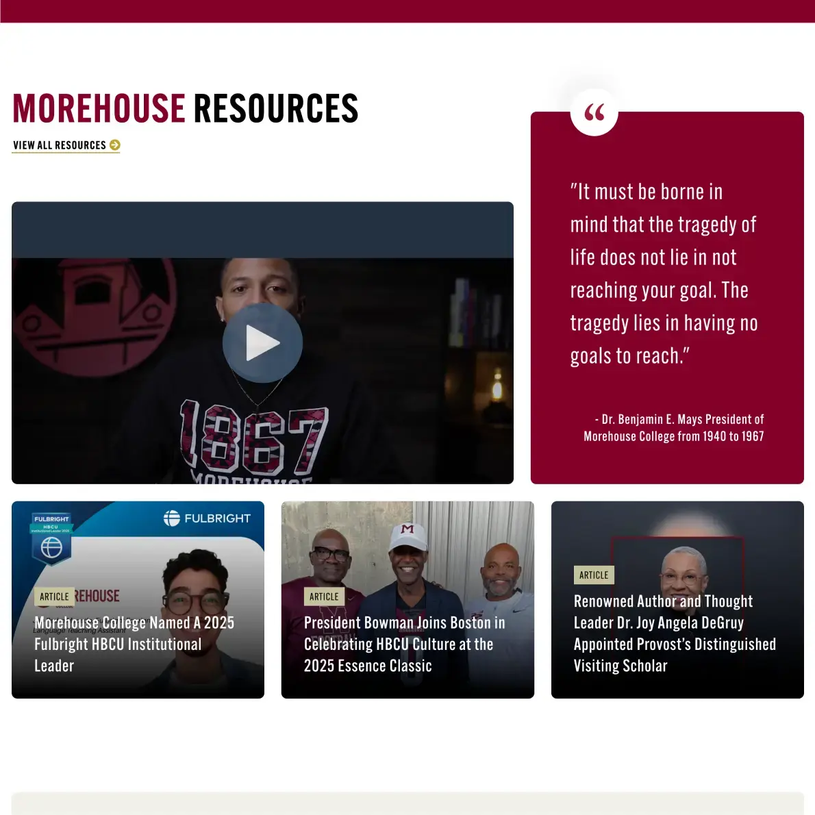 New Breed Website Examples | Morehouse College Example Image 2