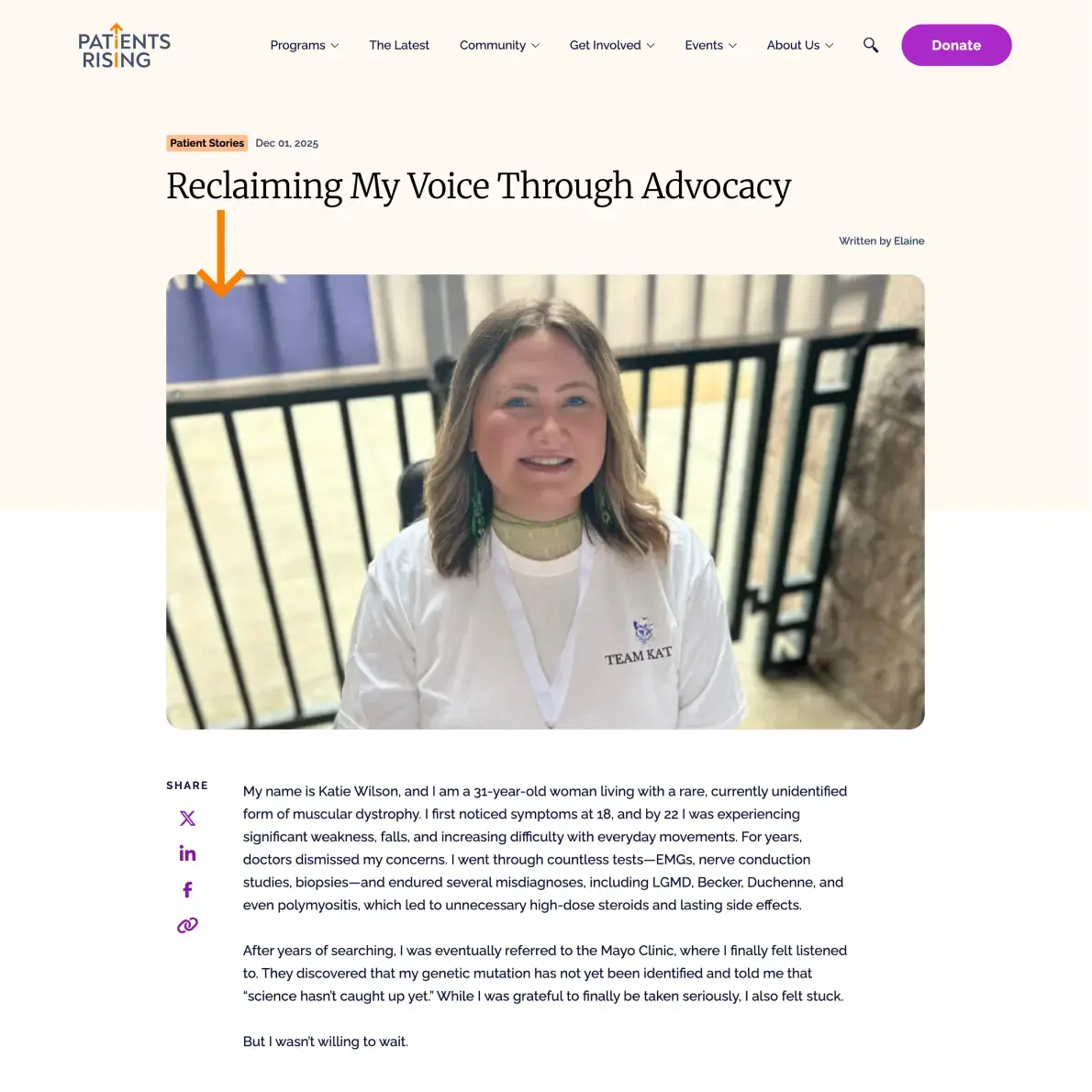 New Breed Website Examples | Patients Rising Example Image 2