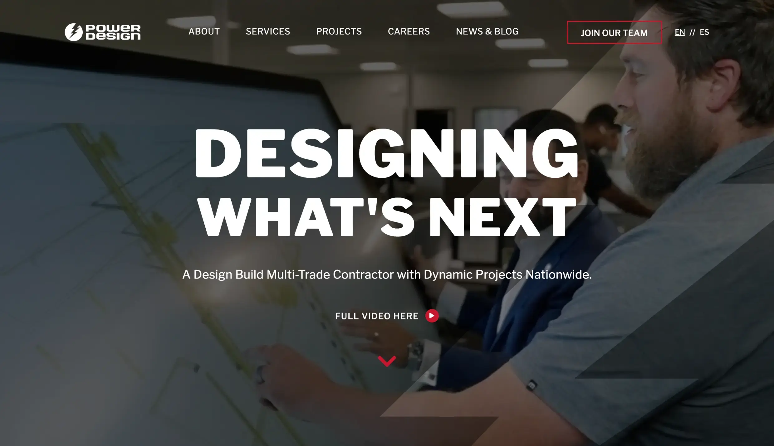 New Breed Website Examples | Power Design Hero Image