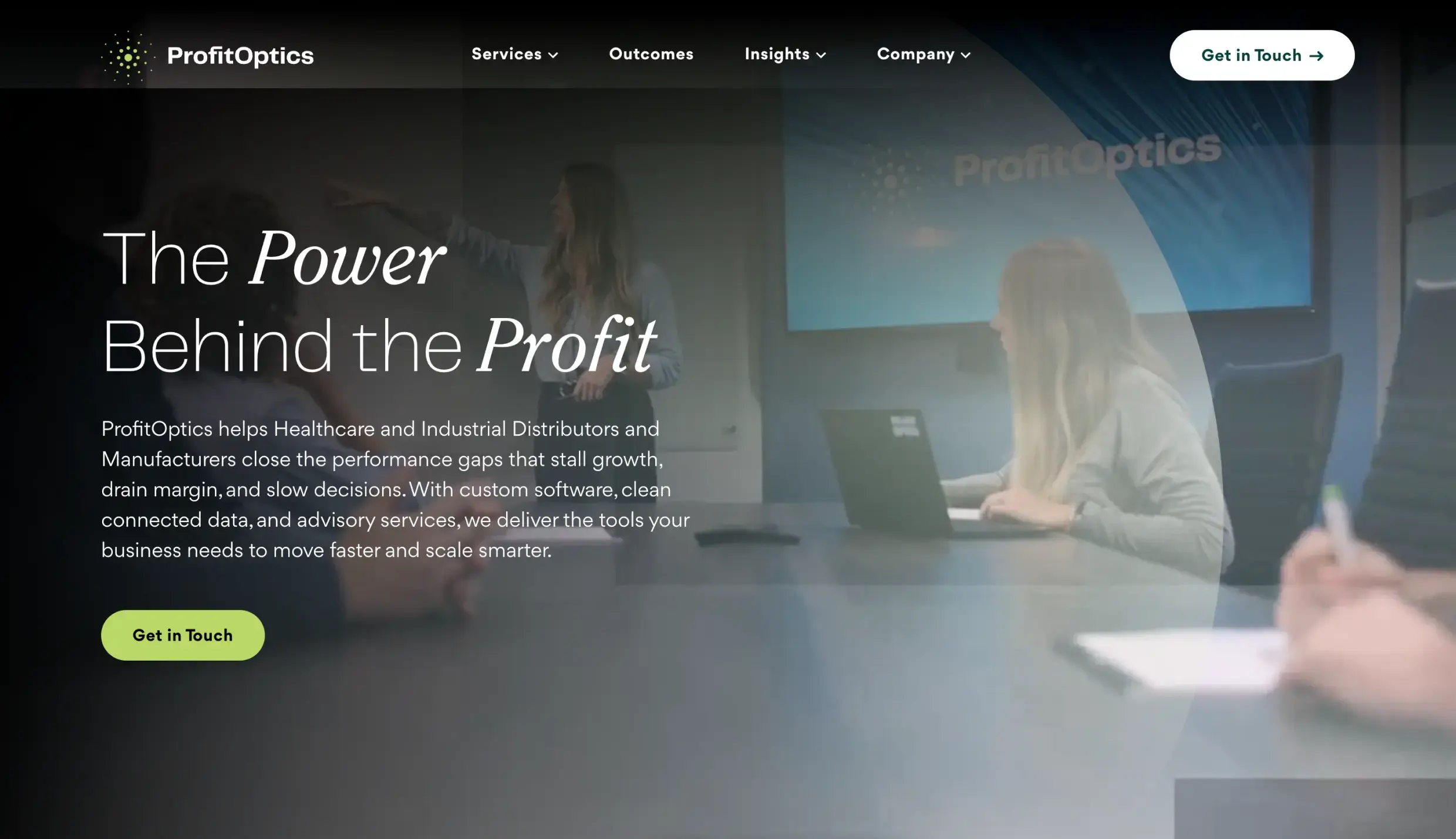 New Breed Website Examples | ProfitOptics Hero Image