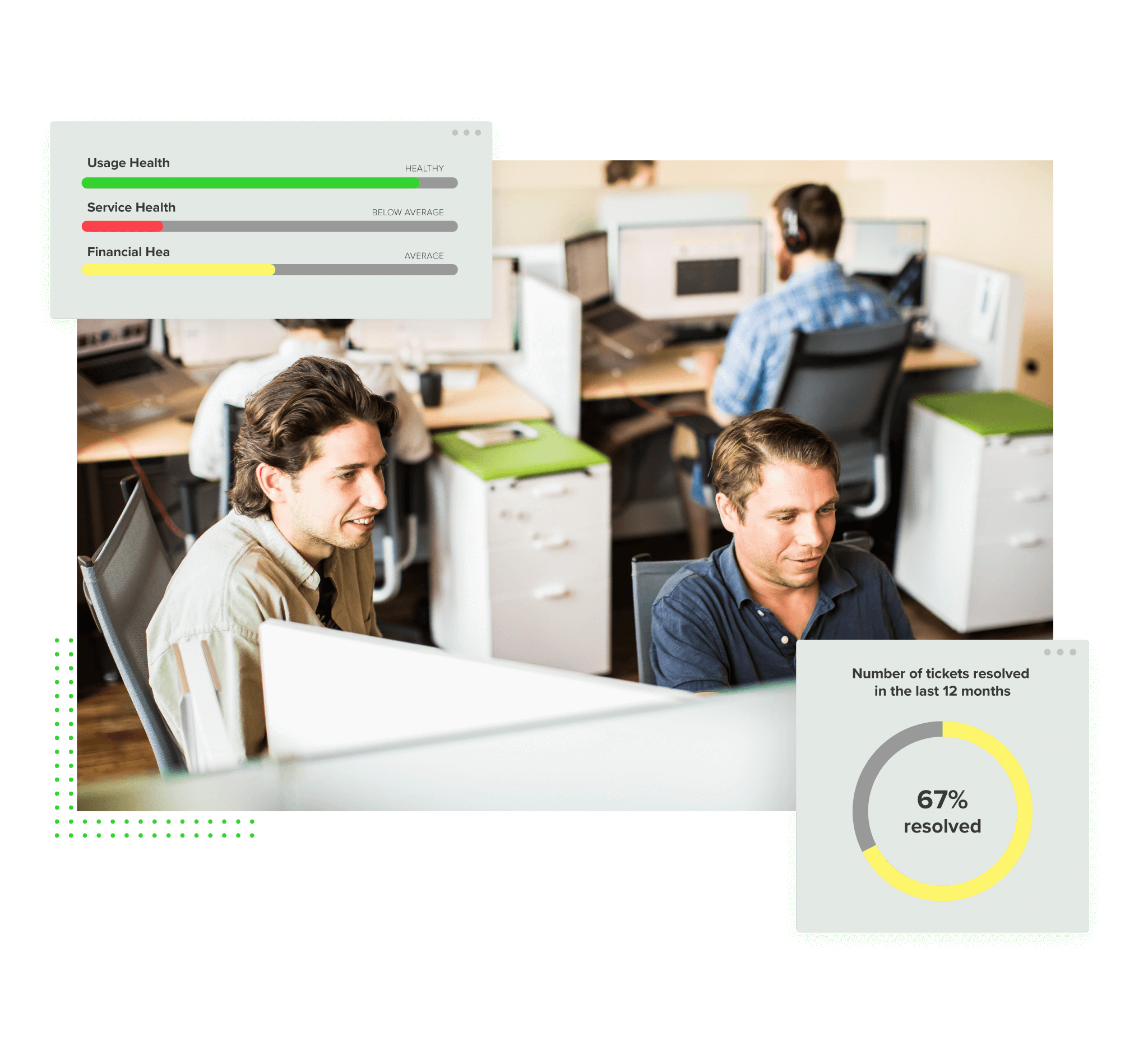 Graphic of New Breed team analyzing customer data