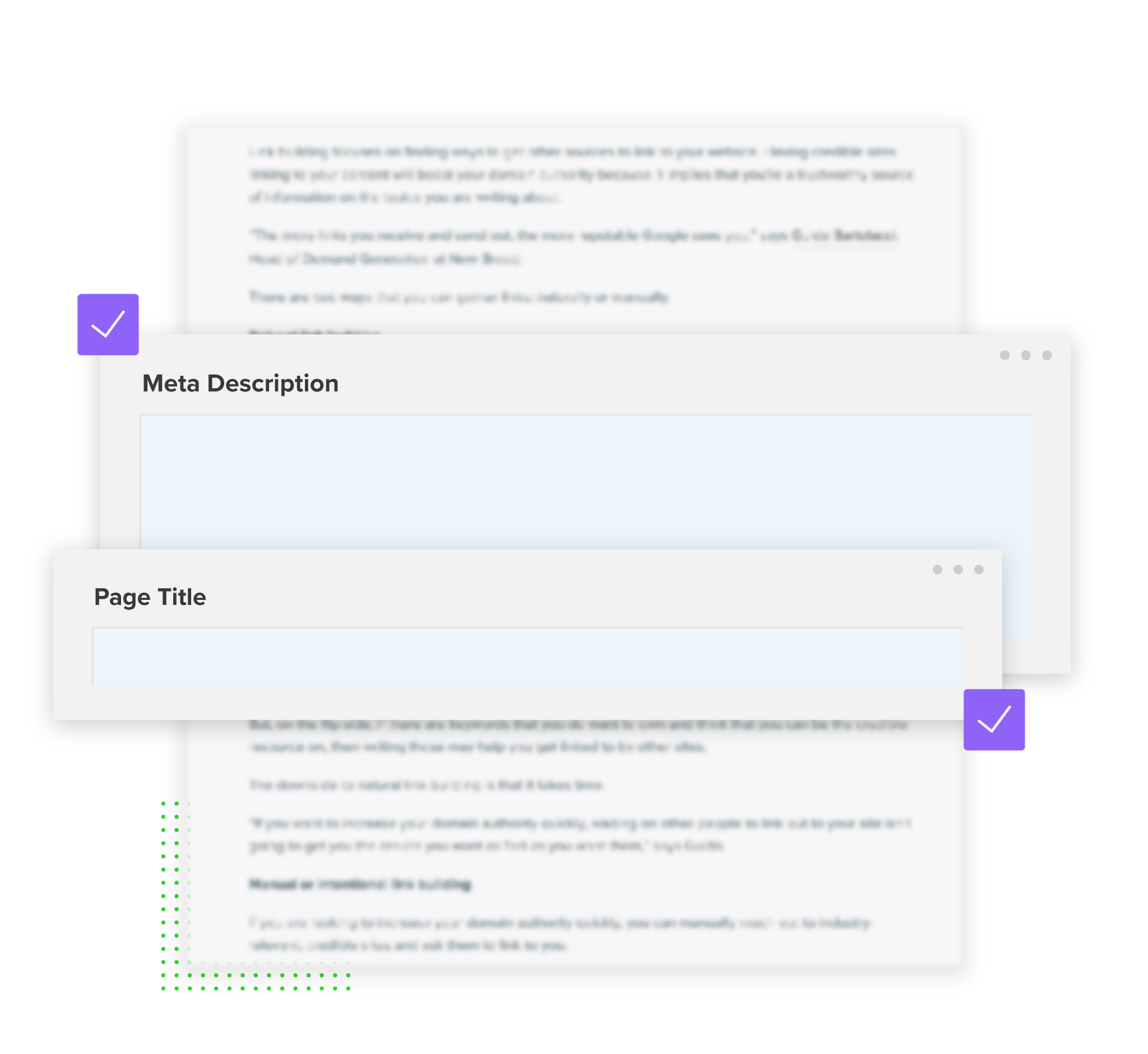 Graphic of on-page SEO actions