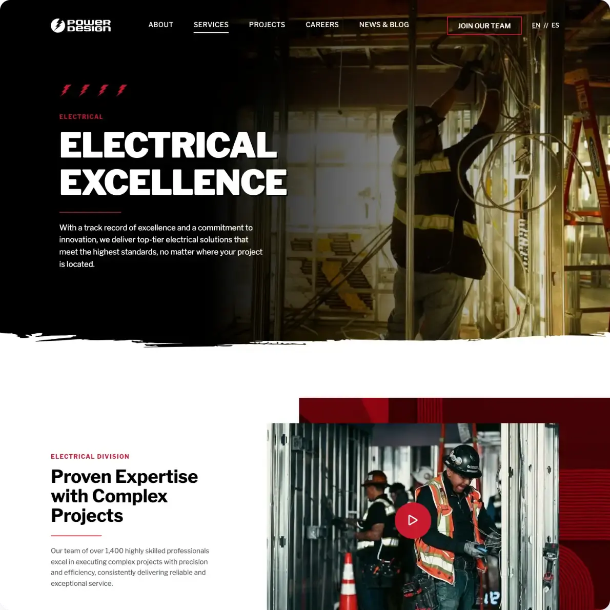 New Breed Website Examples | Power Design Example Image 1